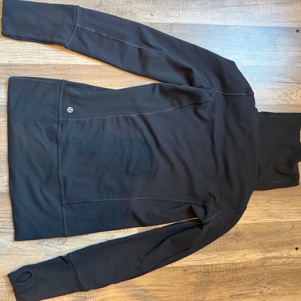 Lululemon Stride Jacket Women's Black Hooded Jacket sz 2 EUC - Picture 4 of 4